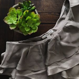 Banana Republic Silver One Shoulder Dress Size 0